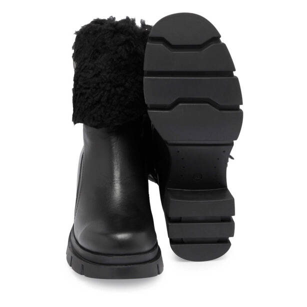 Siyah Deri Kadın Casual Bot - K23K1BT66856-A23 - 4