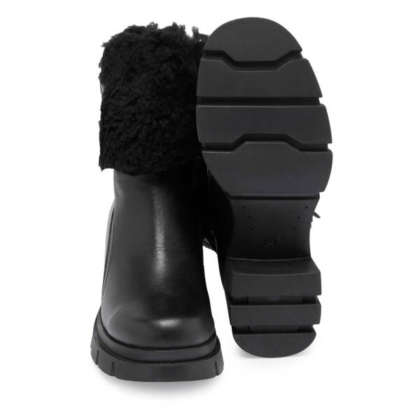 Siyah Deri Kadın Casual Bot - K23K1BT66856-A23 - 4