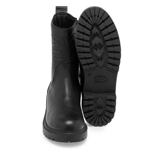 Siyah Hakiki Deri Kadın Casual Bot - K23K1BT66922-A23 - 4