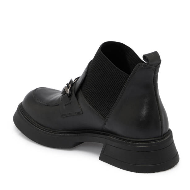 Siyah Deri Kadın Casual Bot - K24K1BT67504-A23 - Tergan