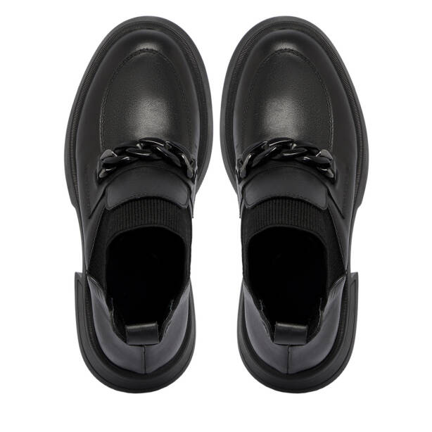 Siyah Deri Kadın Casual Bot - K24K1BT67504-A23 - Tergan