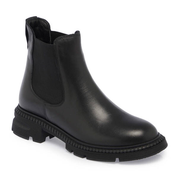 Siyah Deri Kadın Casual Bot - K24K1BT67509-A23 - 1