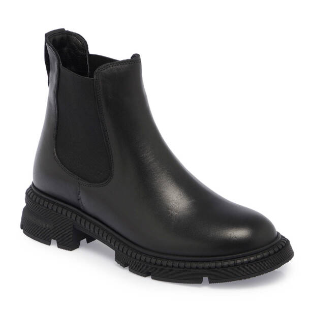 Siyah Deri Kadın Casual Bot - K24K1BT67509-A23 