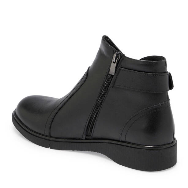 Siyah Deri Kadın Casual Bot - K24K1BT67531-A23 - 2