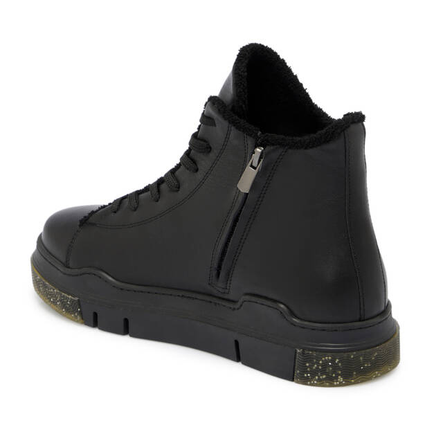 Siyah Deri Kadın Casual Bot - K24K1BT67533-A23 - 2