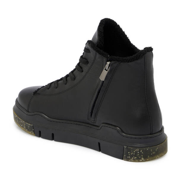 Siyah Deri Kadın Casual Bot - K24K1BT67533-A23 - 2