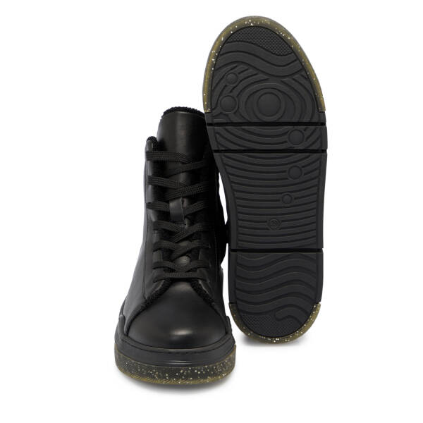 Siyah Deri Kadın Casual Bot - K24K1BT67533-A23 - 4