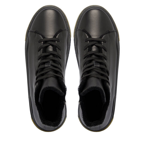 Siyah Deri Kadın Casual Bot - K24K1BT67533-A23 - 5