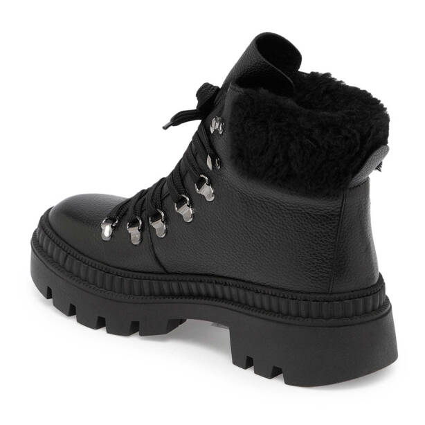 Siyah Deri Kadın Casual Bot - K24K1BT67545-A41 - Tergan