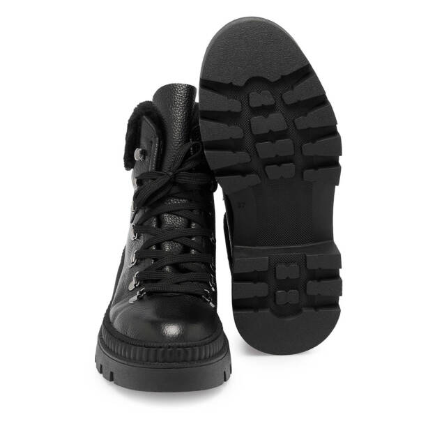 Siyah Deri Kadın Casual Bot - K24K1BT67545-A41 - Tergan