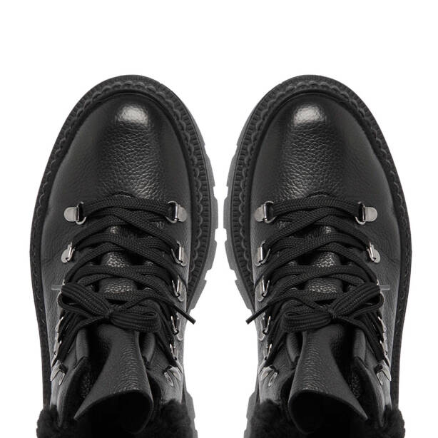 Siyah Deri Kadın Casual Bot - K24K1BT67545-A41 - Tergan