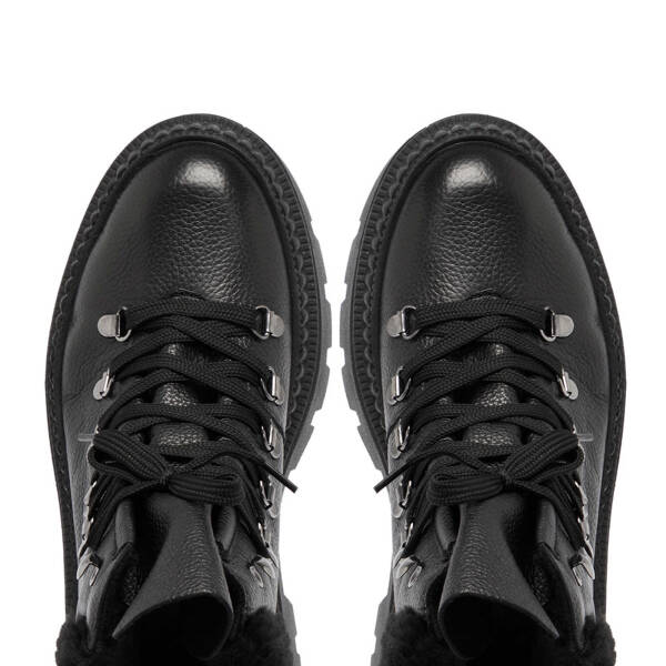 Siyah Deri Kadın Casual Bot - K24K1BT67545-A41 - 5