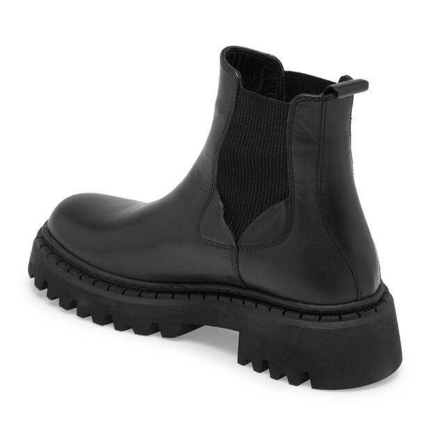 Siyah Deri Kadın Casual Bot - K24K1BT67546-A23 - 2