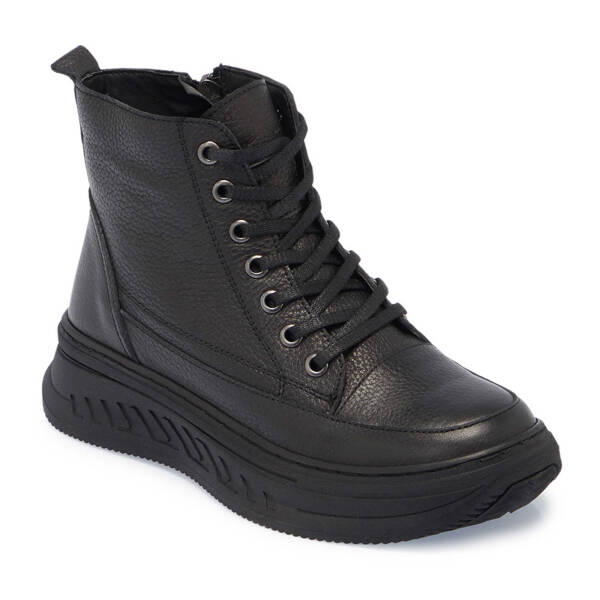 Siyah Deri Kadın Casual Bot - K24K1BT67550-A41 - 1