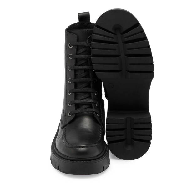 Siyah Deri Kadın Casual Bot - K24K1BT67558-A23 - Tergan