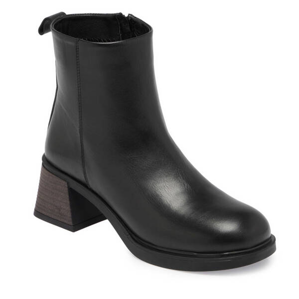 Siyah Deri Kadın Casual Bot - K24K1BT67559-A23 - 1