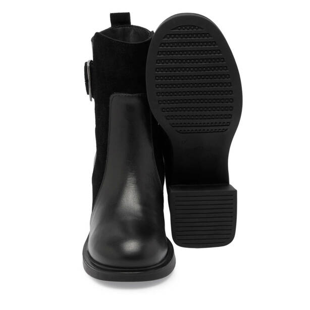 Siyah Deri Kadın Casual Bot - K24K1BT67561-F49 - 4