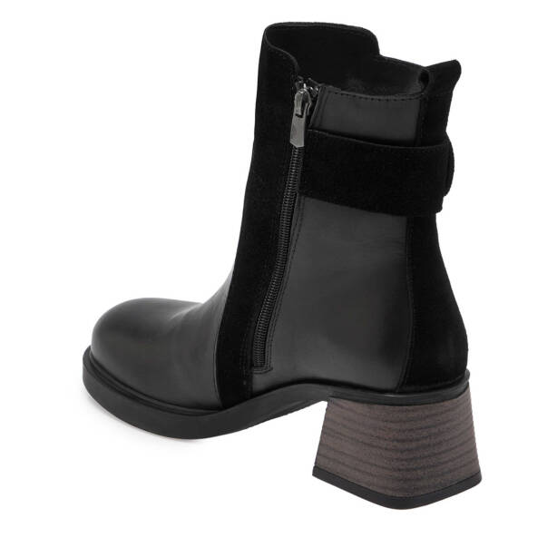 Siyah Deri Kadın Casual Bot - K24K1BT67561-F49 - 2