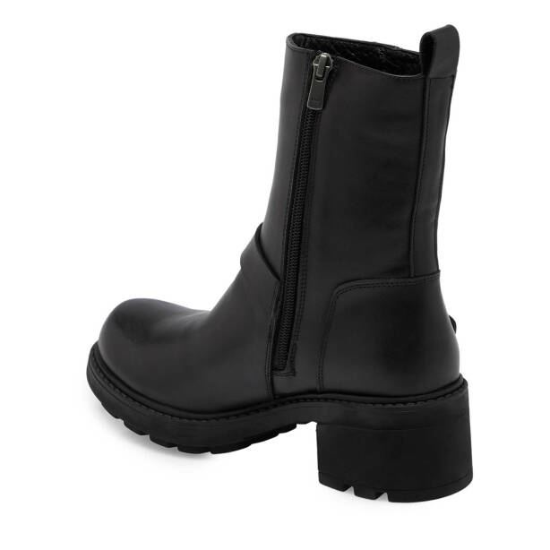 Siyah Deri Kadın Casual Bot - K24K1BT67562-A23 - Tergan