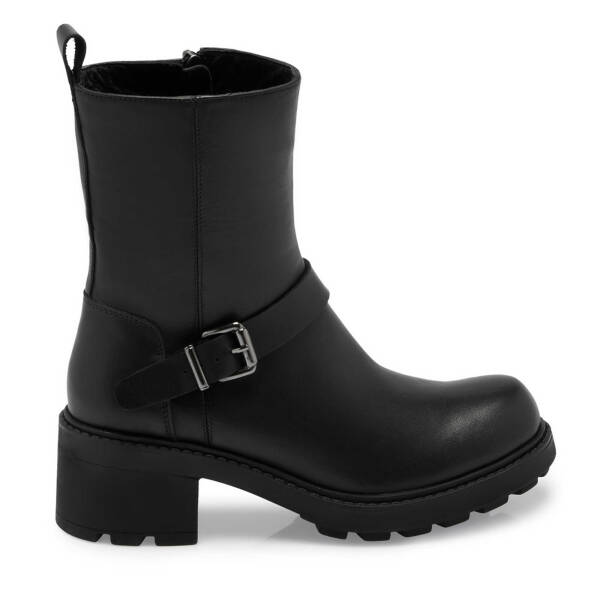 Siyah Deri Kadın Casual Bot - K24K1BT67562-A23 - 3