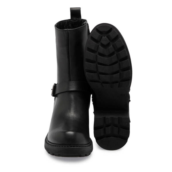 Siyah Deri Kadın Casual Bot - K24K1BT67562-A23 - 4