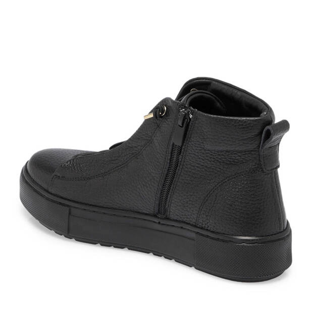 Siyah Deri Kadın Casual Bot - K24K1BT67578-A41 - 2