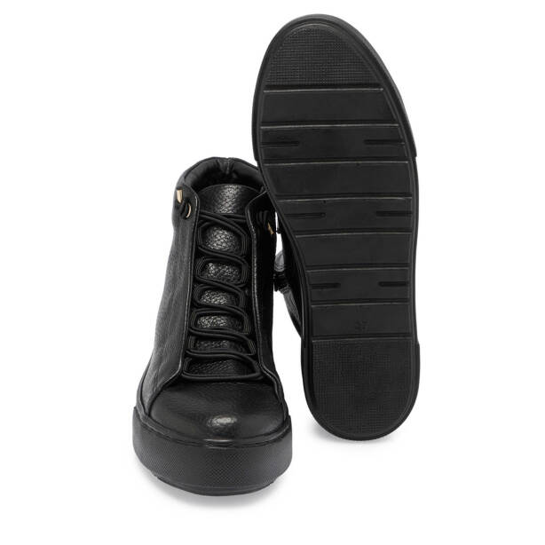 Siyah Deri Kadın Casual Bot - K24K1BT67578-A41 - 4