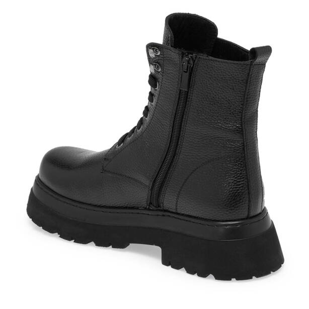 Siyah Deri Kadın Casual Bot - K24K1BT67583-A41 - 2