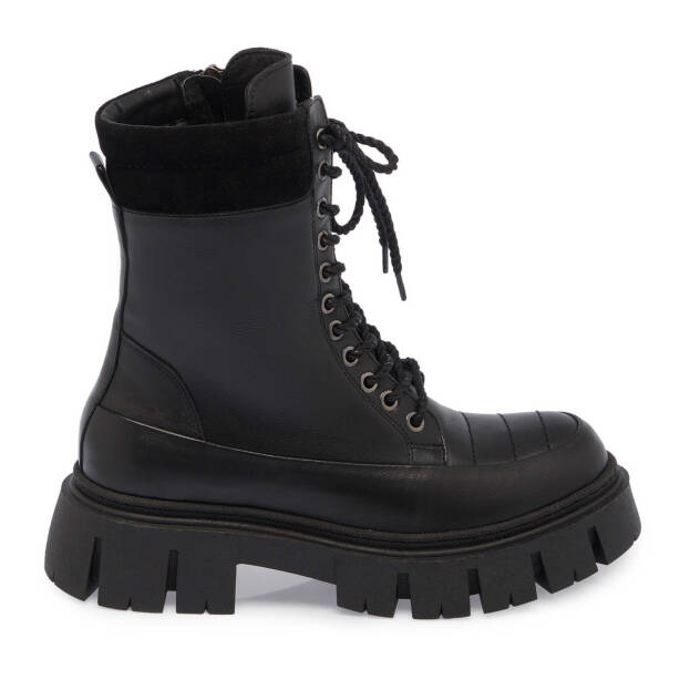 Siyah Deri Kadın Casual Bot - K24K1BT67588-A23 - 3