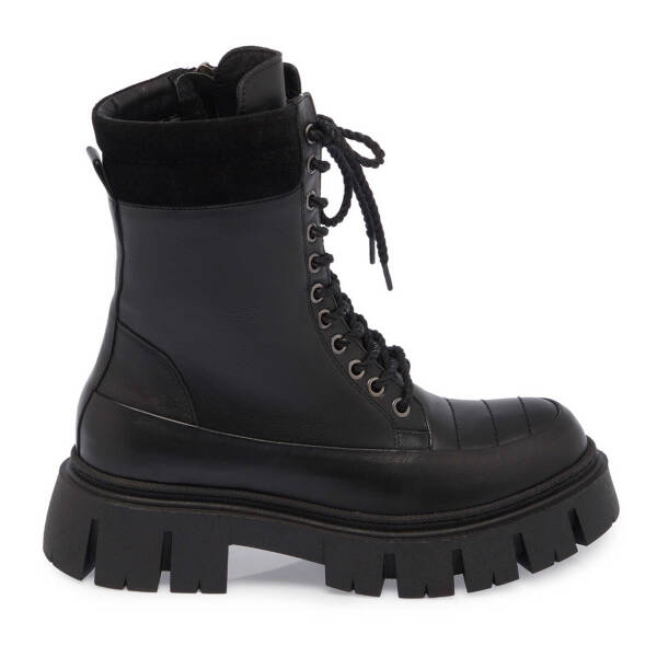 Siyah Deri Kadın Casual Bot - K24K1BT67588-A23 - 3