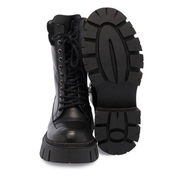 Siyah Deri Kadın Casual Bot - K24K1BT67588-A23 - 4