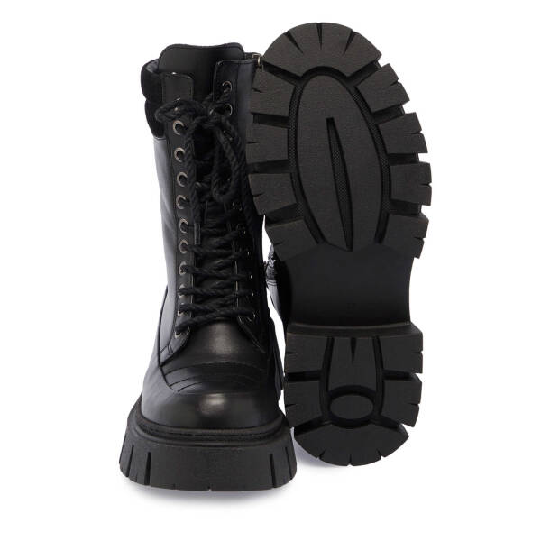 Siyah Deri Kadın Casual Bot - K24K1BT67588-A23 - 4