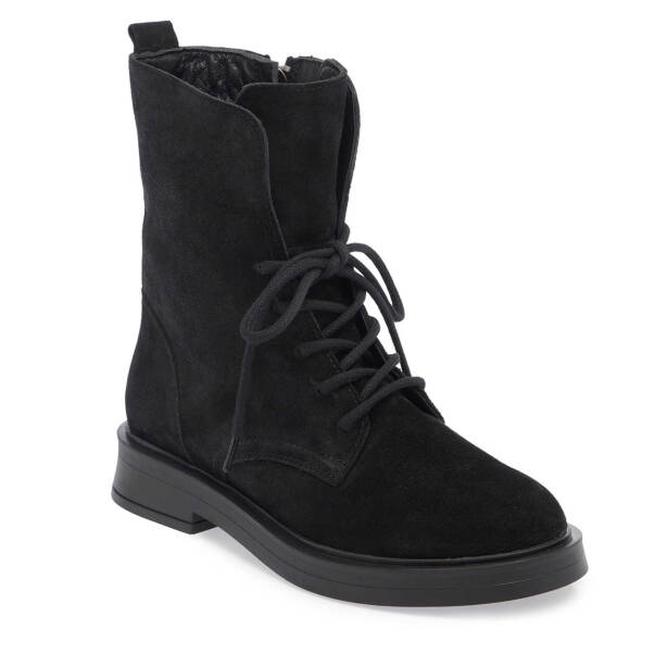Siyah Deri Kadın Casual Bot - K24K1BT67615-A01 