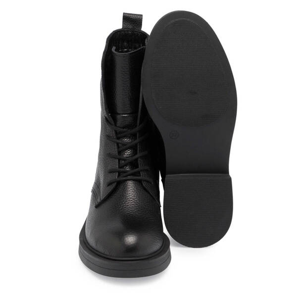 Siyah Deri Kadın Casual Bot - K24K1BT67615-A41 - Tergan