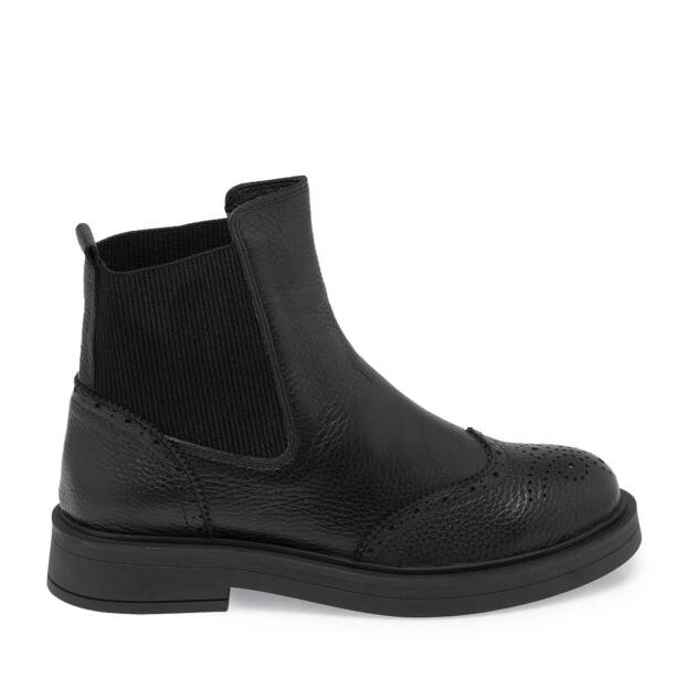 Siyah Deri Kadın Casual Bot - K24K1BT67616-A41 - Tergan