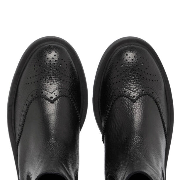 Siyah Deri Kadın Casual Bot - K24K1BT67616-A41 - Tergan