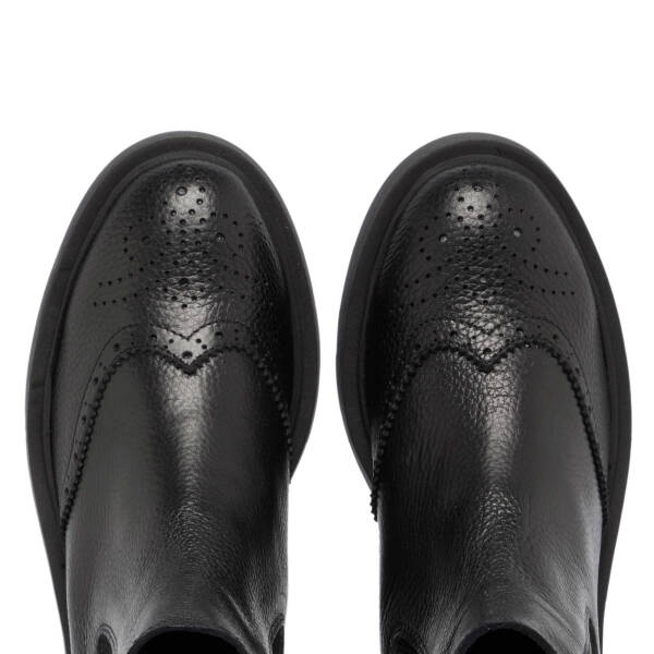 Siyah Deri Kadın Casual Bot - K24K1BT67616-A41 - 5