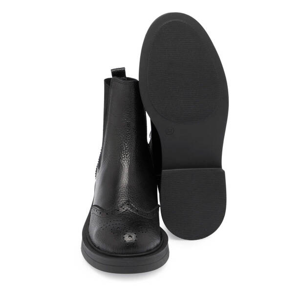 Siyah Hakiki Deri Kadın Casual Bot - K24K1BT67616-A41 - 4