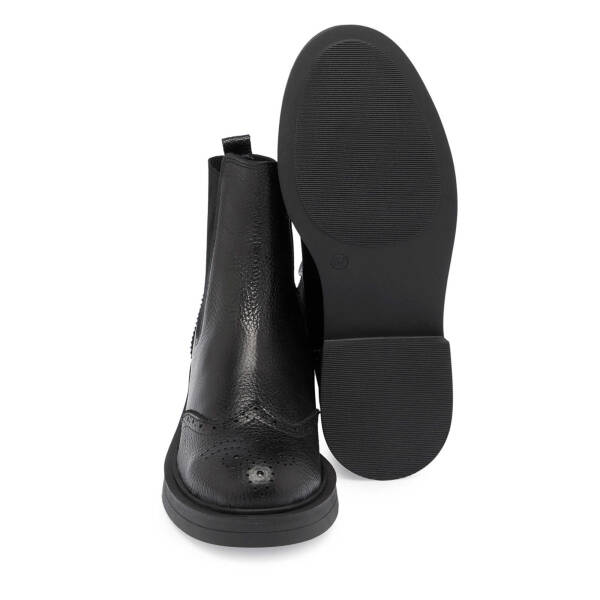 Siyah Hakiki Deri Kadın Casual Bot - K24K1BT67616-A41 - 4