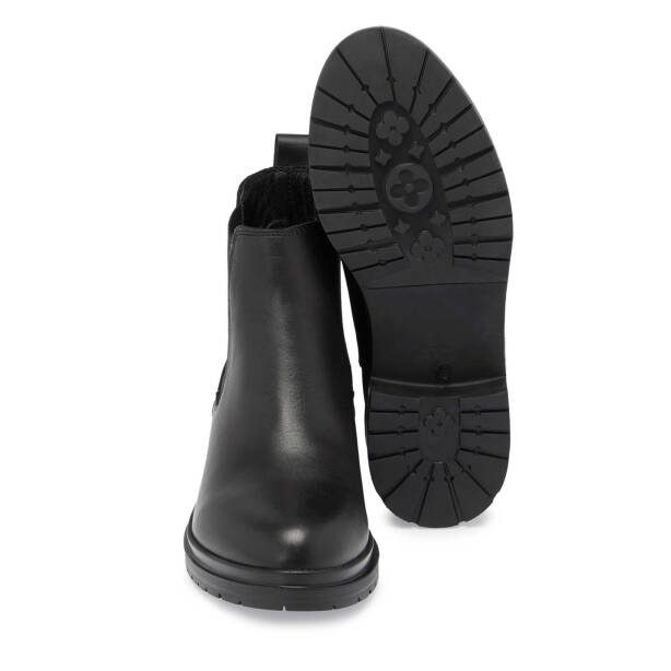 Siyah Deri Kadın Casual Bot - K24K1BT67620-A23 - 4