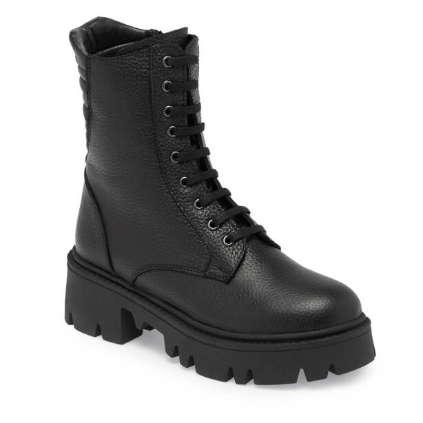 Siyah Deri Kadın Casual Bot - K24K1BT67621-A41 - Tergan