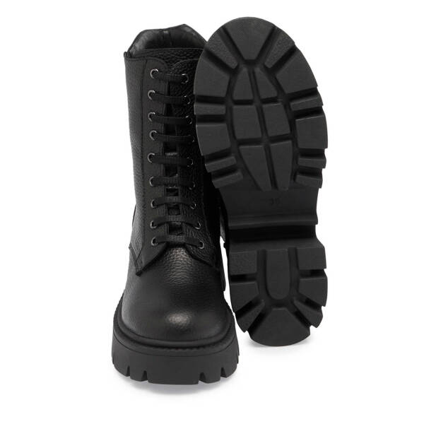 Siyah Deri Kadın Casual Bot - K24K1BT67621-A41 - 4