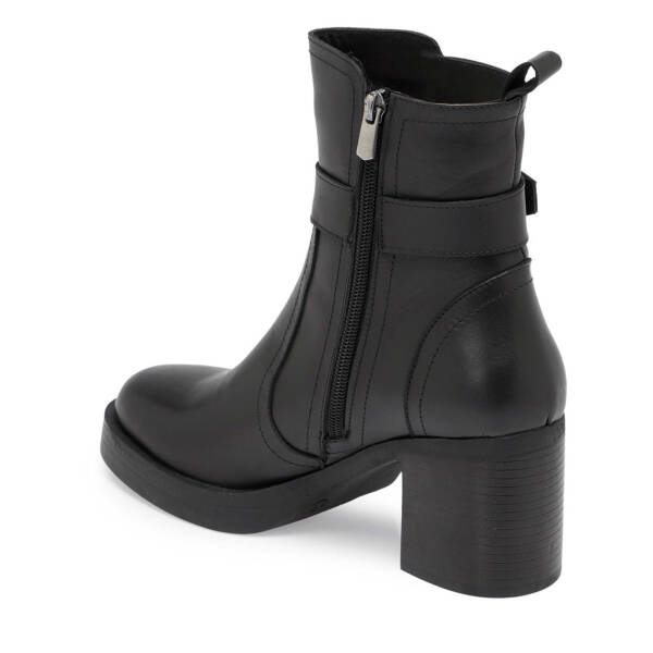 Siyah Deri Kadın Casual Bot - K24K1BT67623-A23 - 2