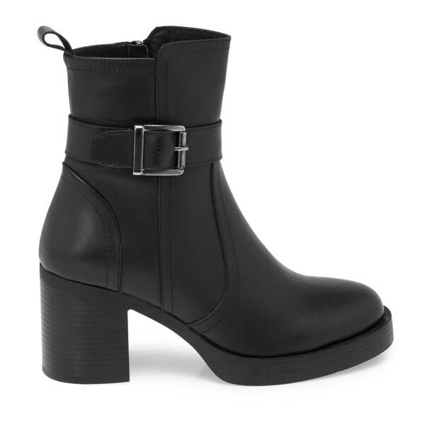 Siyah Deri Kadın Casual Bot - K24K1BT67623-A23 - 3