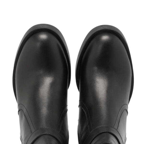 Siyah Deri Kadın Casual Bot - K24K1BT67623-A23 - 5