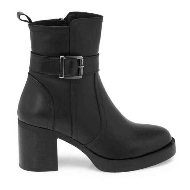 Siyah Deri Kadın Casual Bot - K24K1BT67623-A23 - 3