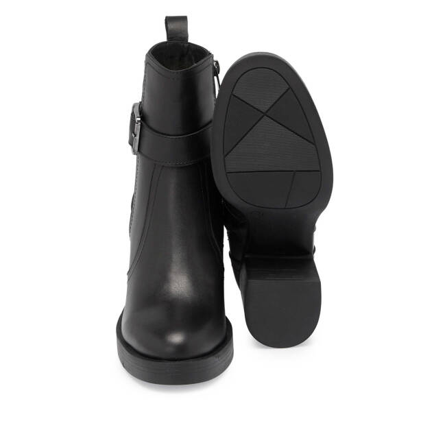 Siyah Deri Kadın Casual Bot - K24K1BT67623-A23 - 4