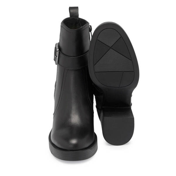 Siyah Deri Kadın Casual Bot - K24K1BT67623-A23 - 4