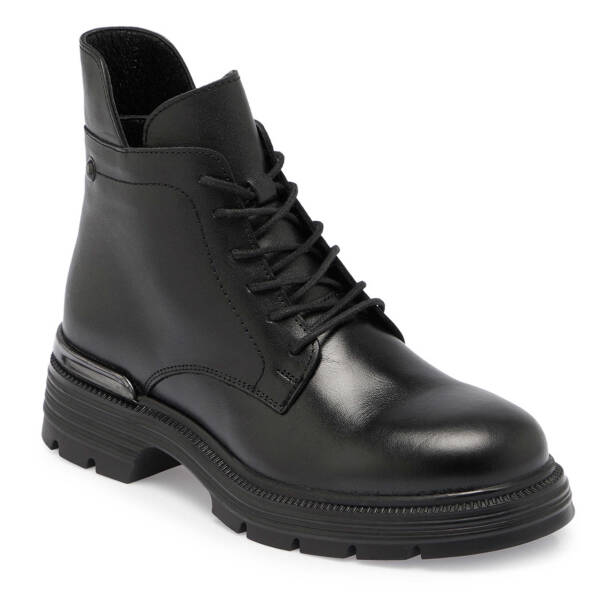 Siyah Deri Kadın Casual Bot - K24K1BT67652-A23 - Tergan