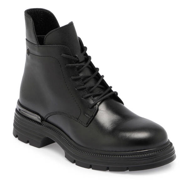 Siyah Deri Kadın Casual Bot - K24K1BT67652-A23 - 1